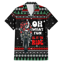 Santa And Motor Christmas Family Matching Mermaid Dress and Hawaiian Shirt Xmas Holiday Patterns - Wonder Print Shop