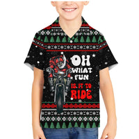 Santa And Motor Christmas Family Matching Mermaid Dress and Hawaiian Shirt Xmas Holiday Patterns - Wonder Print Shop
