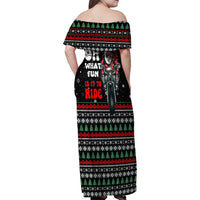 Santa And Motor Christmas Family Matching Off Shoulder Maxi Dress and Hawaiian Shirt Xmas Holiday Patterns - Wonder Print Shop