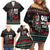 Santa And Motor Christmas Family Matching Off Shoulder Short Dress and Hawaiian Shirt Xmas Holiday Patterns - Wonder Print Shop