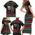 Santa And Motor Christmas Family Matching Short Sleeve Bodycon Dress and Hawaiian Shirt Xmas Holiday Patterns - Wonder Print Shop