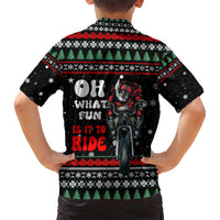Santa And Motor Christmas Family Matching Tank Maxi Dress and Hawaiian Shirt Xmas Holiday Patterns - Wonder Print Shop
