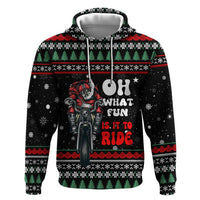 Santa And Motor Christmas Hoodie Xmas Holiday Patterns - Wonder Print Shop