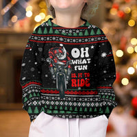 Santa And Motor Christmas Kid Ugly Christmas Sweater Xmas Holiday Patterns - Wonder Print Shop