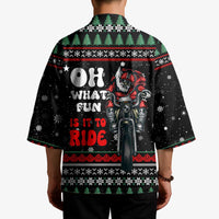 Santa And Motor Christmas Kimono Xmas Holiday Patterns - Wonder Print Shop