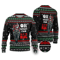 Santa And Motor Christmas Ugly Christmas Sweater Xmas Holiday Patterns - Wonder Print Shop