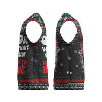 Santa And Motor Christmas Knitted V-Neck Vest Xmas Holiday Patterns - Wonder Print Shop