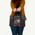 Santa And Motor Christmas Leather Bag Xmas Holiday Patterns - Wonder Print Shop