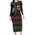 Santa And Motor Christmas Long Sleeve Bodycon Dress Xmas Holiday Patterns - Wonder Print Shop