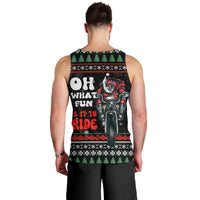 Santa And Motor Christmas Men Tank Top Xmas Holiday Patterns - Wonder Print Shop