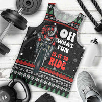Santa And Motor Christmas Men Tank Top Xmas Holiday Patterns - Wonder Print Shop