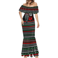 Santa And Motor Christmas Mermaid Dress Xmas Holiday Patterns - Wonder Print Shop