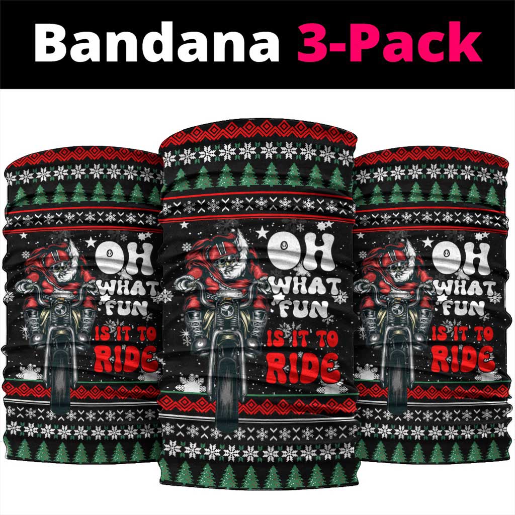 Santa And Motor Christmas Neck Gaiter Xmas Holiday Patterns - Wonder Print Shop