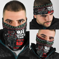 Santa And Motor Christmas Neck Gaiter Xmas Holiday Patterns - Wonder Print Shop