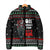 Santa And Motor Christmas Padded Jacket Xmas Holiday Patterns - Wonder Print Shop