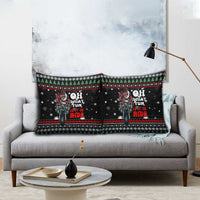 Santa And Motor Christmas Pillow Cover Xmas Holiday Patterns - Wonder Print Shop