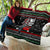 Santa And Motor Christmas Quilt Xmas Holiday Patterns - Wonder Print Shop