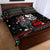 Santa And Motor Christmas Quilt Bed Set Xmas Holiday Patterns - Wonder Print Shop