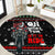 Santa And Motor Christmas Round Carpet Xmas Holiday Patterns - Wonder Print Shop
