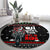Santa And Motor Christmas Round Carpet Xmas Holiday Patterns - Wonder Print Shop