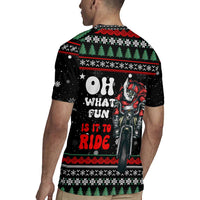 Santa And Motor Christmas Rugby Jersey Xmas Holiday Patterns - Wonder Print Shop