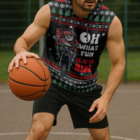 Santa And Motor Christmas Sleeveless Hoodie Xmas Holiday Patterns - Wonder Print Shop