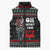 Santa And Motor Christmas Sleeveless Puffer Jacket Xmas Holiday Patterns - Wonder Print Shop
