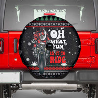 Santa And Motor Christmas Spare Tire Cover Xmas Holiday Patterns - Wonder Print Shop