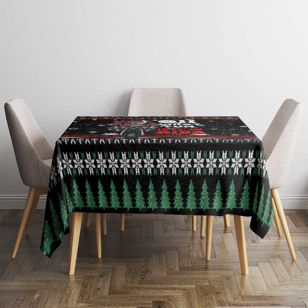 Santa And Motor Christmas Tablecloth Xmas Holiday Patterns - Wonder Print Shop