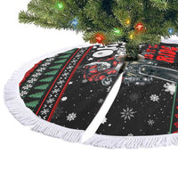 Santa And Motor Christmas Tree Skirt Xmas Holiday Patterns - Wonder Print Shop