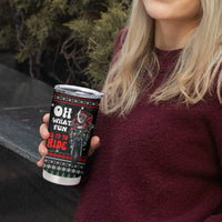 Santa And Motor Christmas Tumbler Cup Xmas Holiday Patterns - Wonder Print Shop