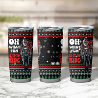 Santa And Motor Christmas Tumbler Cup Xmas Holiday Patterns - Wonder Print Shop