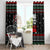 Santa And Motor Christmas Window Curtain Xmas Holiday Patterns - Wonder Print Shop
