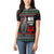 Santa And Motor Christmas Women Polo Shirt Xmas Holiday Patterns - Wonder Print Shop