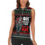 Santa And Motor Christmas Women Sleeveless Polo Shirt Xmas Holiday Patterns - Wonder Print Shop