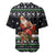 Santa Claus Fishing Christmas Baseball Jersey Xmas Holiday Patterns - Wonder Print Shop