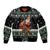 Santa Claus Fishing Christmas Bomber Jacket Xmas Holiday Patterns - Wonder Print Shop