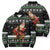 Santa Claus Fishing Christmas Bomber Puffer Jacket Xmas Holiday Patterns - Wonder Print Shop