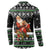 Santa Claus Fishing Christmas Button Sweatshirt Xmas Holiday Patterns - Wonder Print Shop
