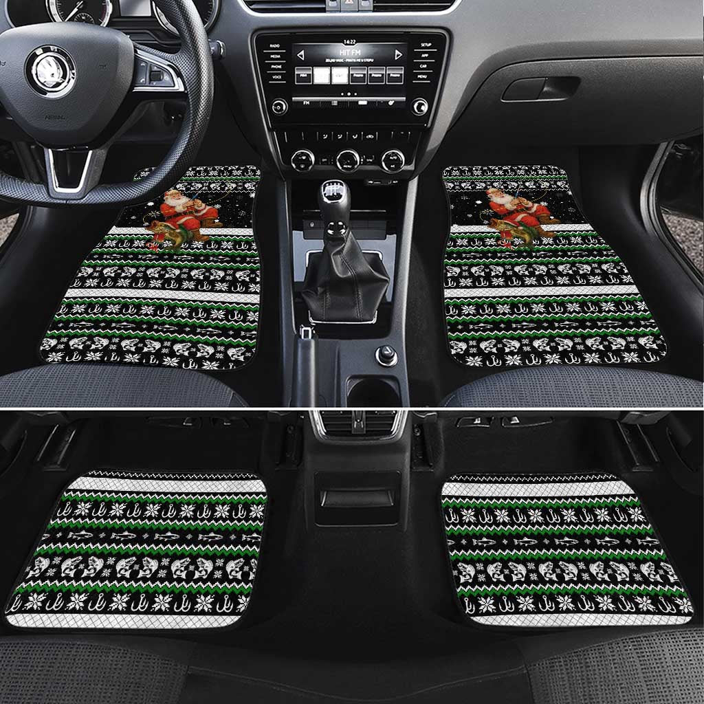 Santa Claus Fishing Christmas Car Mats Xmas Holiday Patterns - Wonder Print Shop