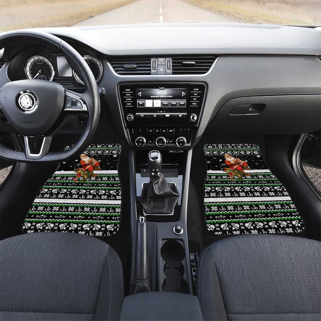 Santa Claus Fishing Christmas Car Mats Xmas Holiday Patterns - Wonder Print Shop