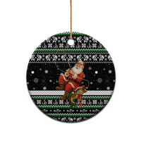 Santa Claus Fishing Christmas Ceramic Ornament Xmas Holiday Patterns - Wonder Print Shop