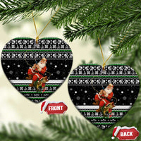 Santa Claus Fishing Christmas Ceramic Ornament Xmas Holiday Patterns - Wonder Print Shop