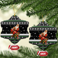 Santa Claus Fishing Christmas Ceramic Ornament Xmas Holiday Patterns - Wonder Print Shop