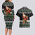Santa Claus Fishing Christmas Couples Matching Long Sleeve Bodycon Dress and Hawaiian Shirt Xmas Holiday Patterns - Wonder Print Shop