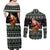Santa Claus Fishing Christmas Couples Matching Off Shoulder Maxi Dress and Long Sleeve Button Shirt Xmas Holiday Patterns - Wonder Print Shop