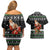 Santa Claus Fishing Christmas Couples Matching Off Shoulder Short Dress and Hawaiian Shirt Xmas Holiday Patterns - Wonder Print Shop