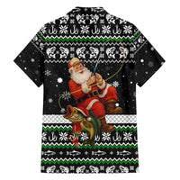 Santa Claus Fishing Christmas Family Matching Long Sleeve Bodycon Dress and Hawaiian Shirt Xmas Holiday Patterns - Wonder Print Shop