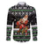 Santa Claus Fishing Christmas Family Matching Long Sleeve Bodycon Dress and Hawaiian Shirt Xmas Holiday Patterns - Wonder Print Shop