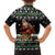 Santa Claus Fishing Christmas Family Matching Off The Shoulder Long Sleeve Dress and Hawaiian Shirt Xmas Holiday Patterns - Wonder Print Shop
